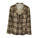 giacca tartan monopetto vestibilità ampia 