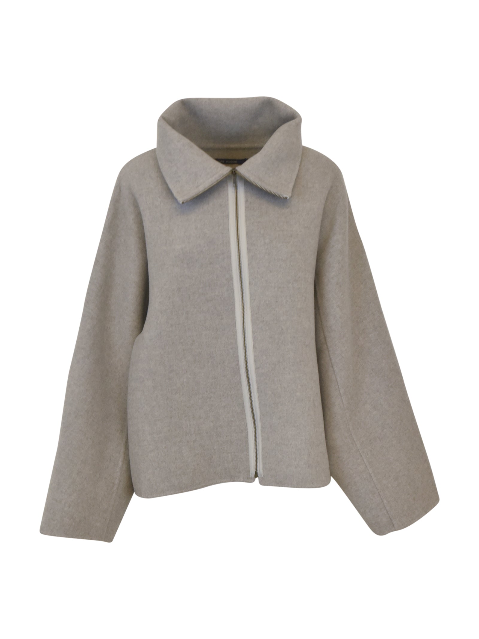giaccone zip collo alto 