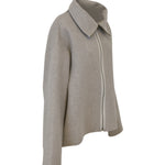 giaccone zip collo alto 