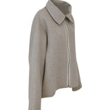 giaccone zip collo alto 
