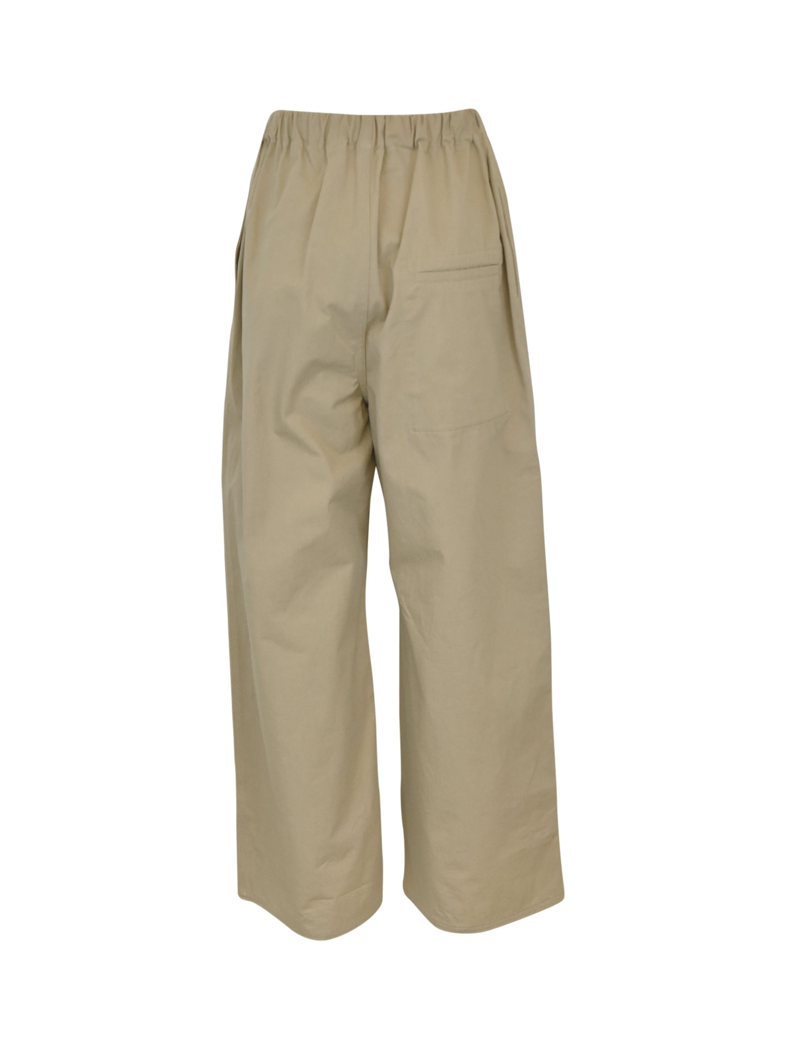 pantaloni elastico vita gamba larga 