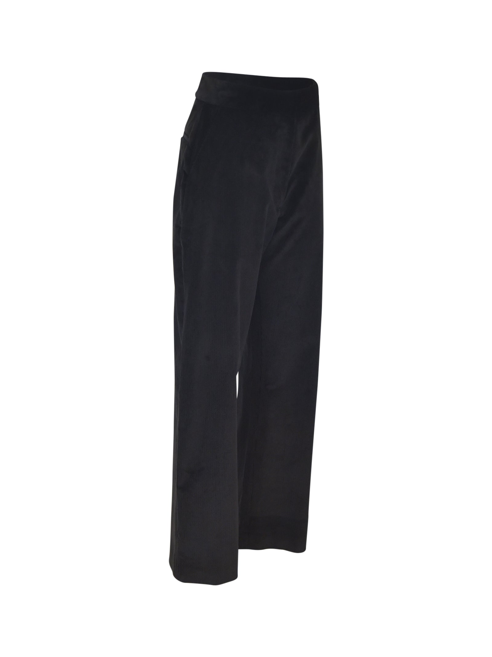 pantaloni velluto millerighe gamba larga 