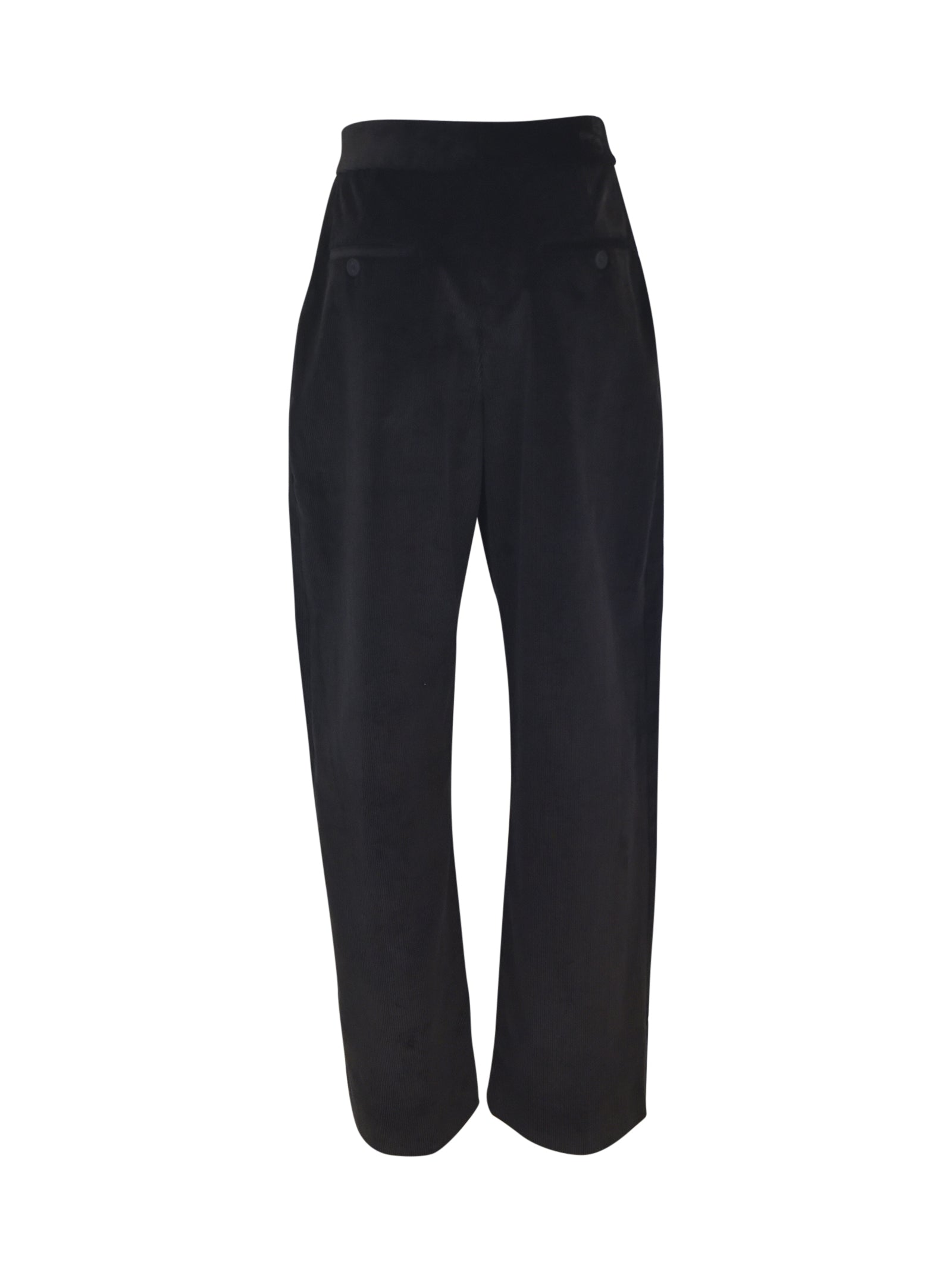 pantaloni velluto millerighe gamba larga 