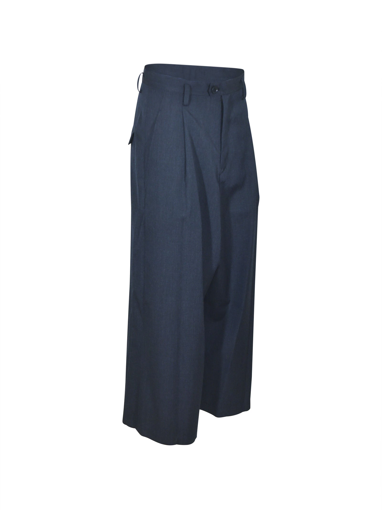 pantaloni  con pences gamba larga 