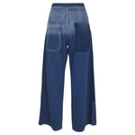 jeans gamba larga banda laterale 