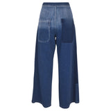 jeans gamba larga banda laterale 