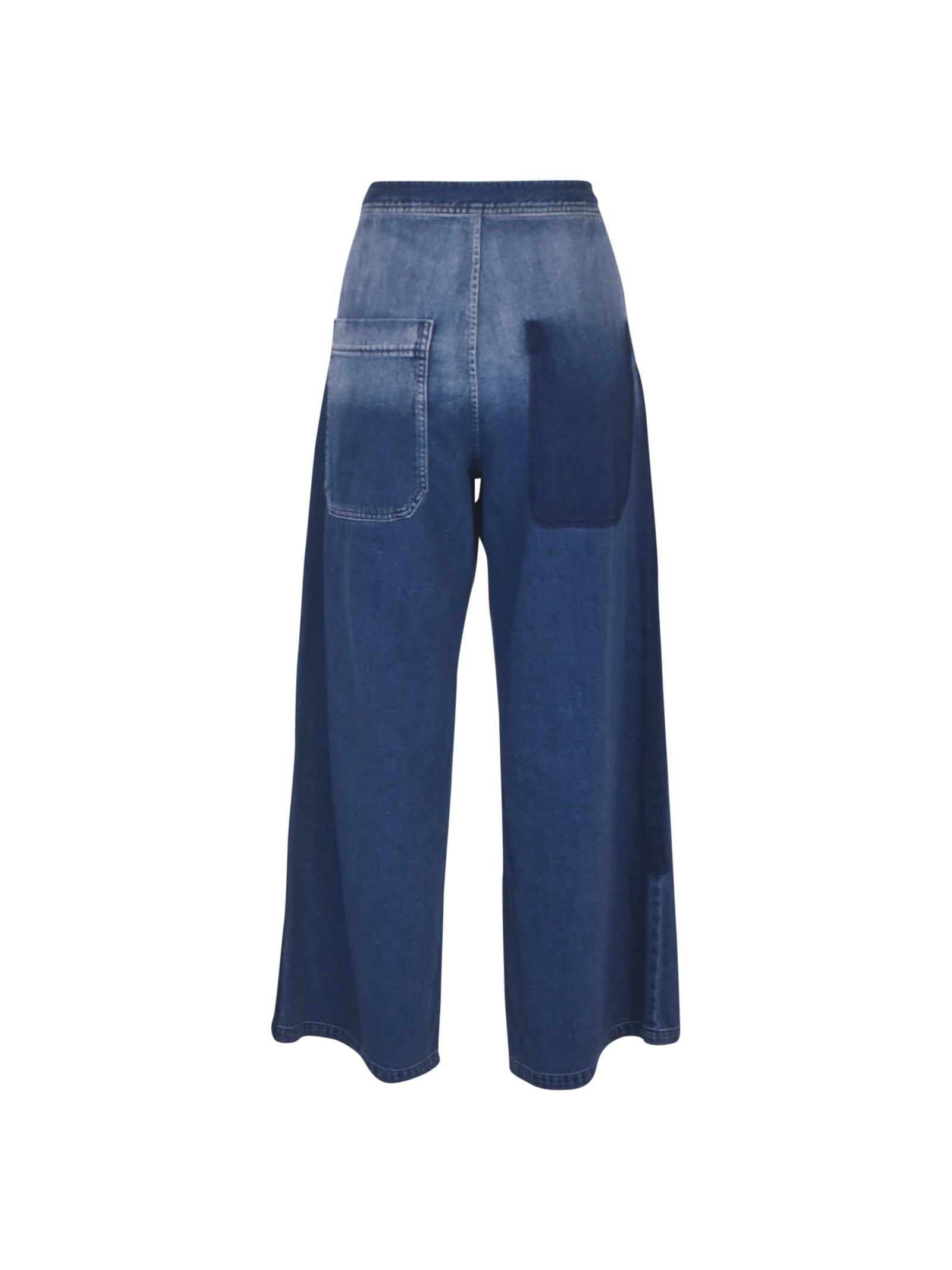 jeans gamba larga banda laterale 