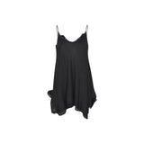 top con punte , spalline sottili e pizzo 