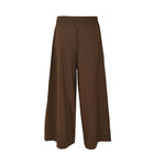 pantaloni  bino-kyoto gamba larga con risvolto elastico vita dietro 