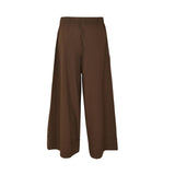 pantaloni  bino-kyoto gamba larga con risvolto elastico vita dietro 