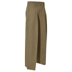 pantaloni barrel con pences gamba larga 