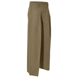 pantaloni barrel con pences gamba larga 