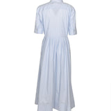 abito chemisier righe  m/m ricamo 