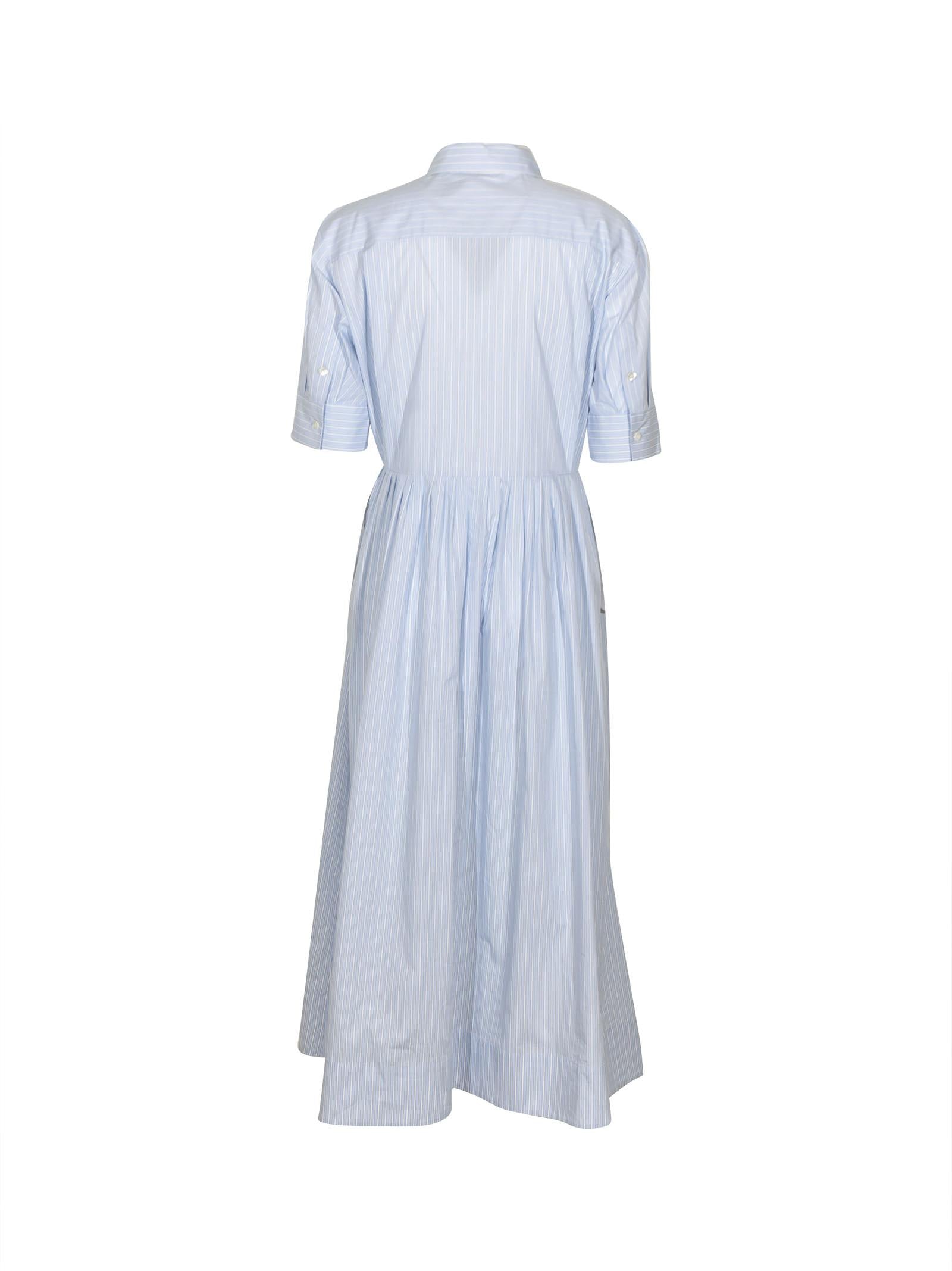 abito chemisier righe  m/m ricamo 