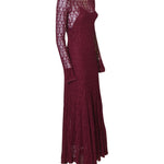 abito m/l con sottoveste pizzo stretch 