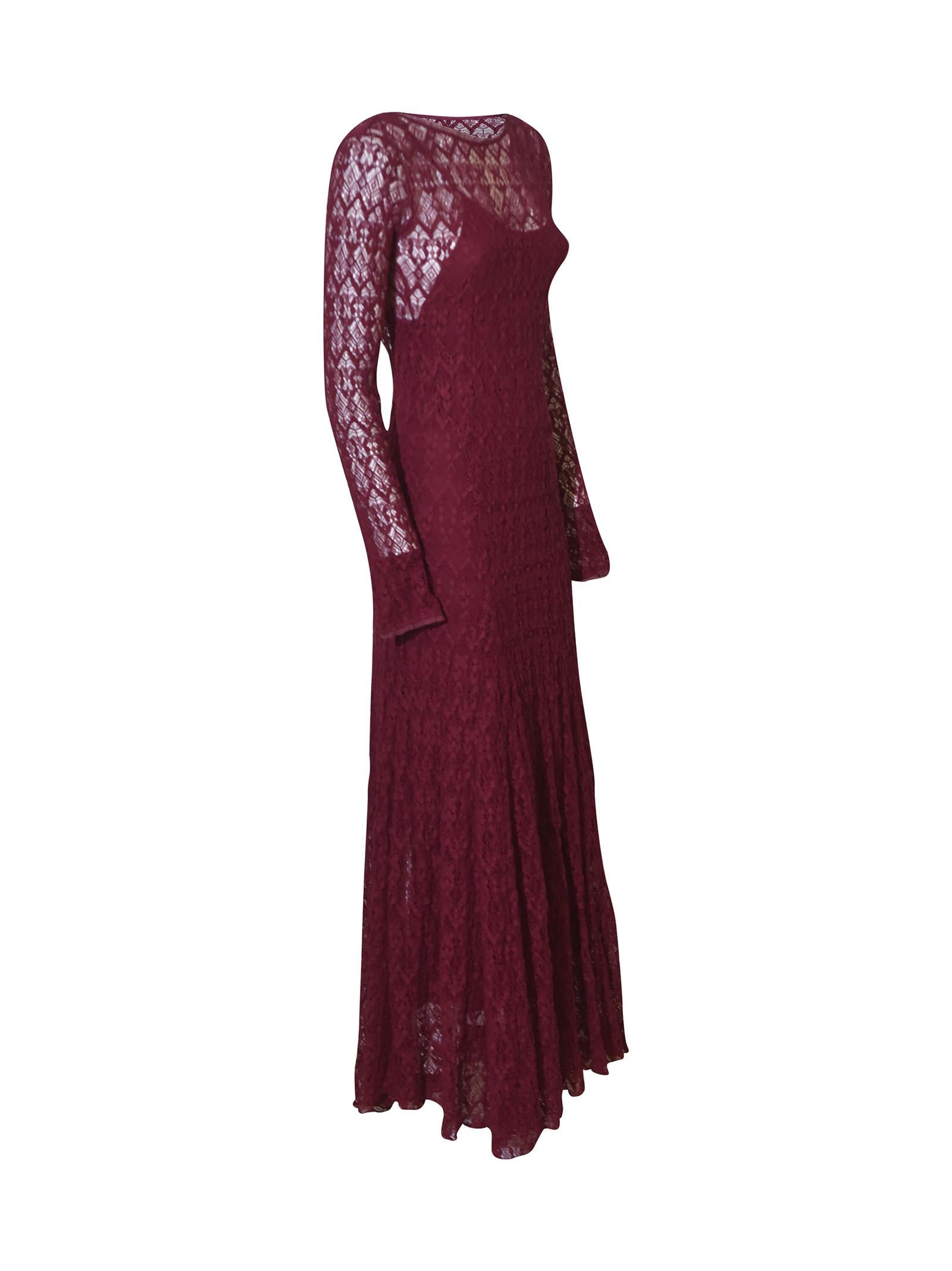 abito m/l con sottoveste pizzo stretch 