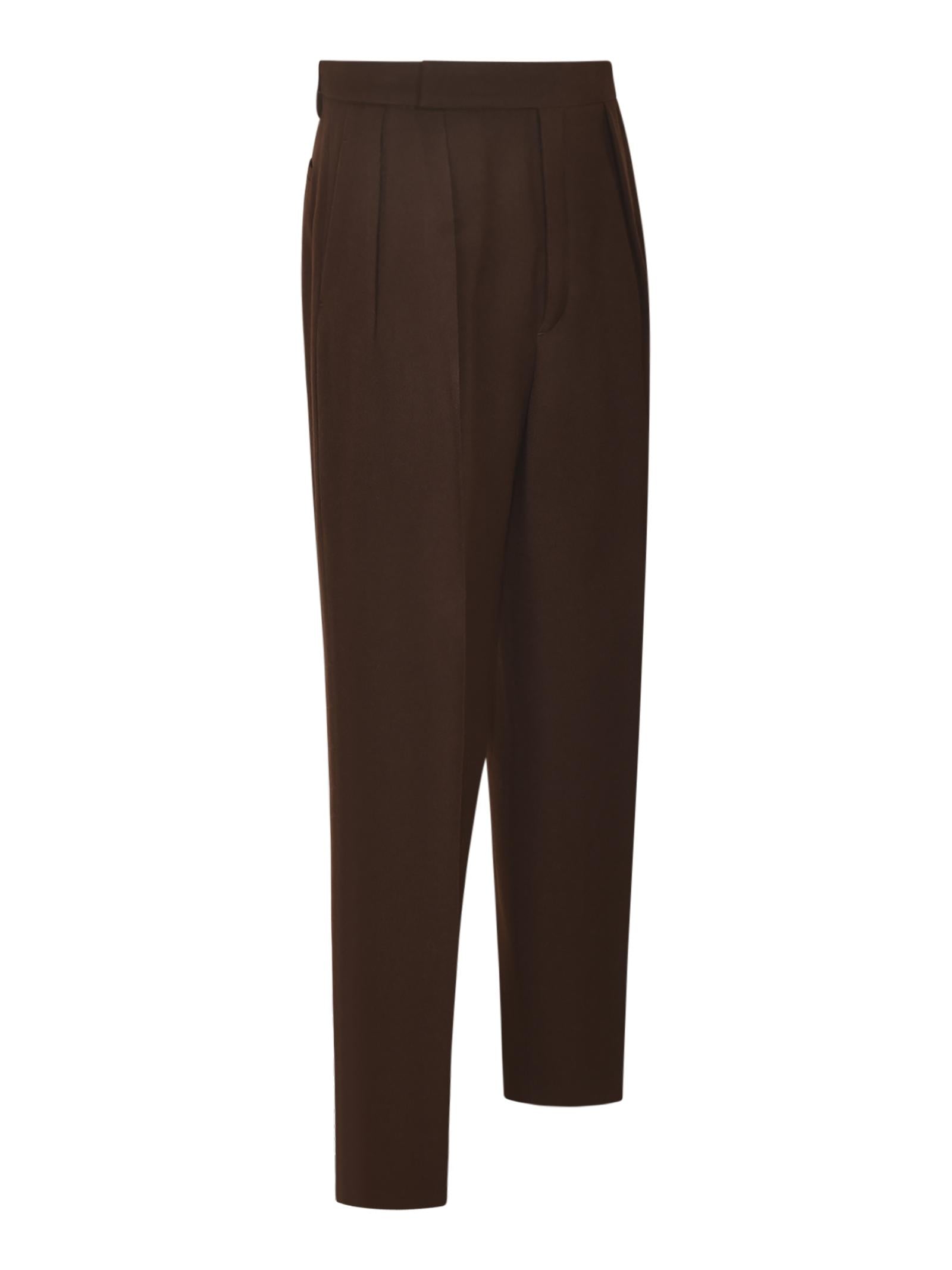 pantaloni gamba larga con pences 
