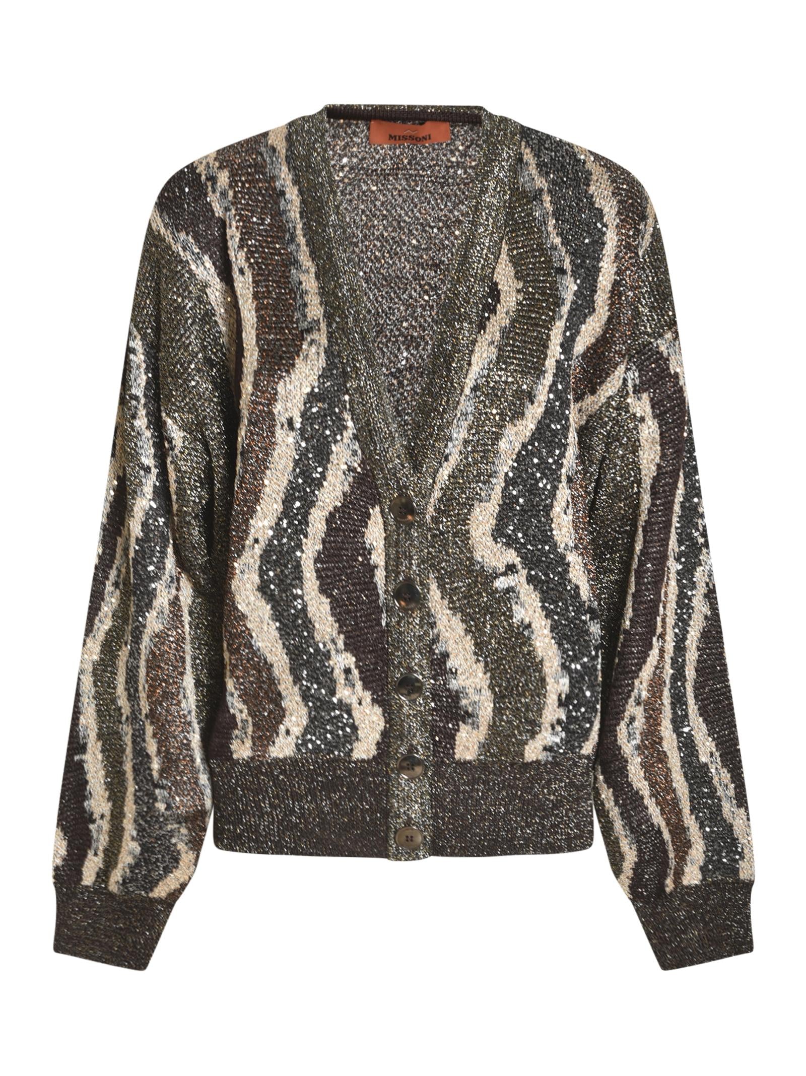 cardigan paillettes animalier 