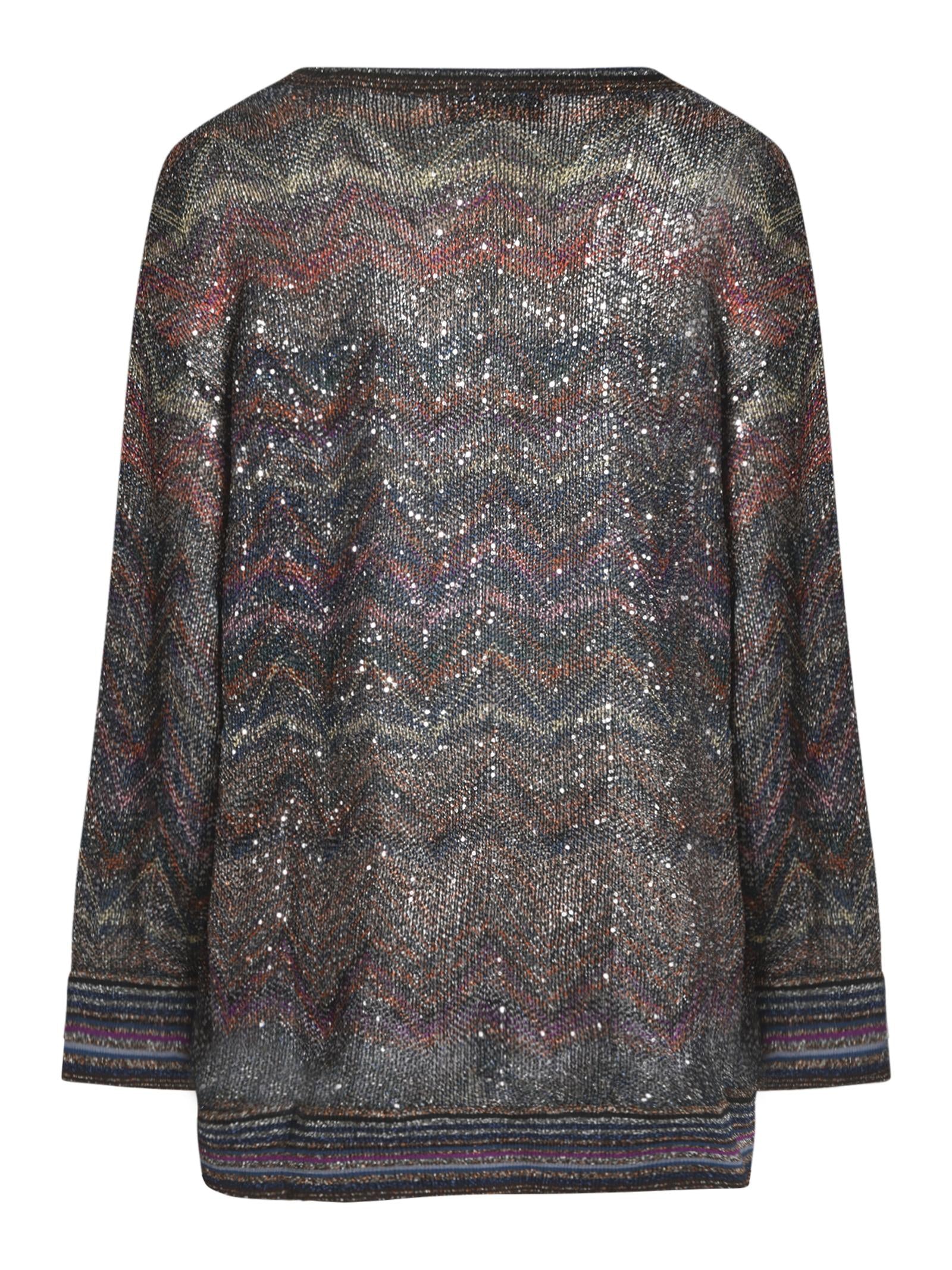 cardigan paillettes zig zag DS25WM0T-BC005GS91P6 MISSONI DONNA