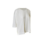 maglia girocollo m 3/4 over spacchi laterali 
