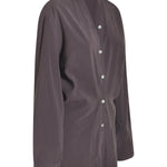 camicia dritta scollo v 