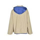 giubbotto reversibile impermeabile zip e cappuccio 