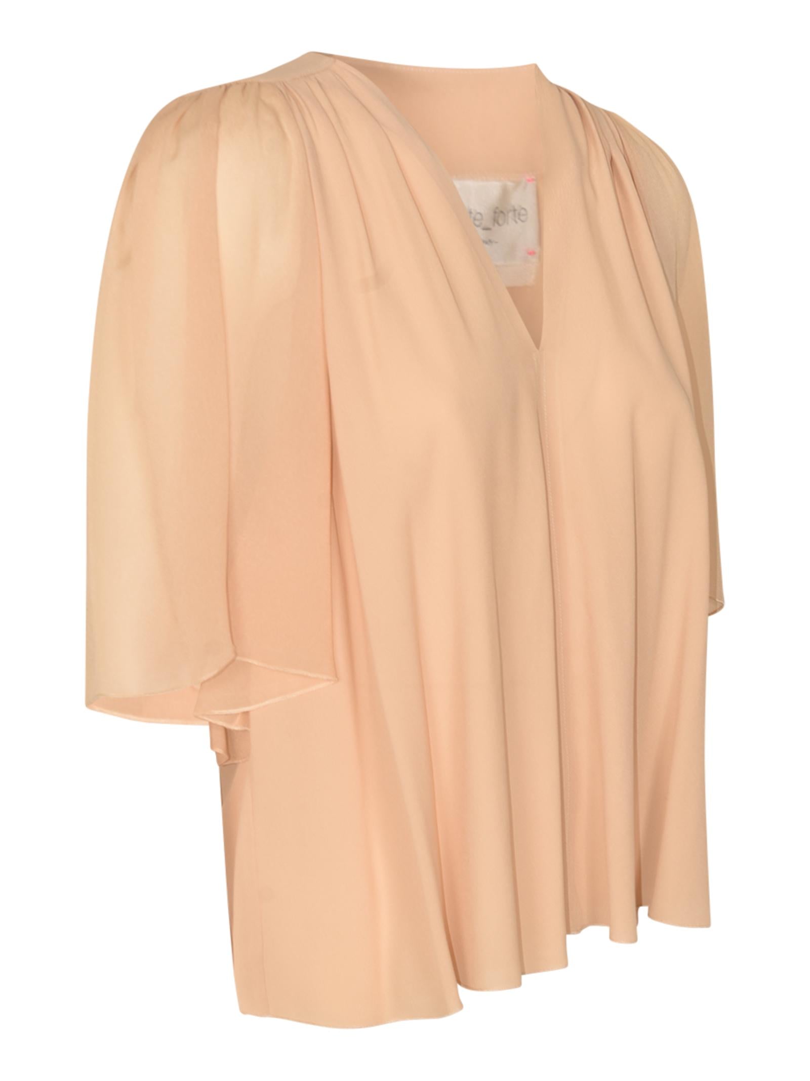 top mezza manica crepe de chine 