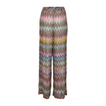 pantaloni elastico in vita gamba larga 