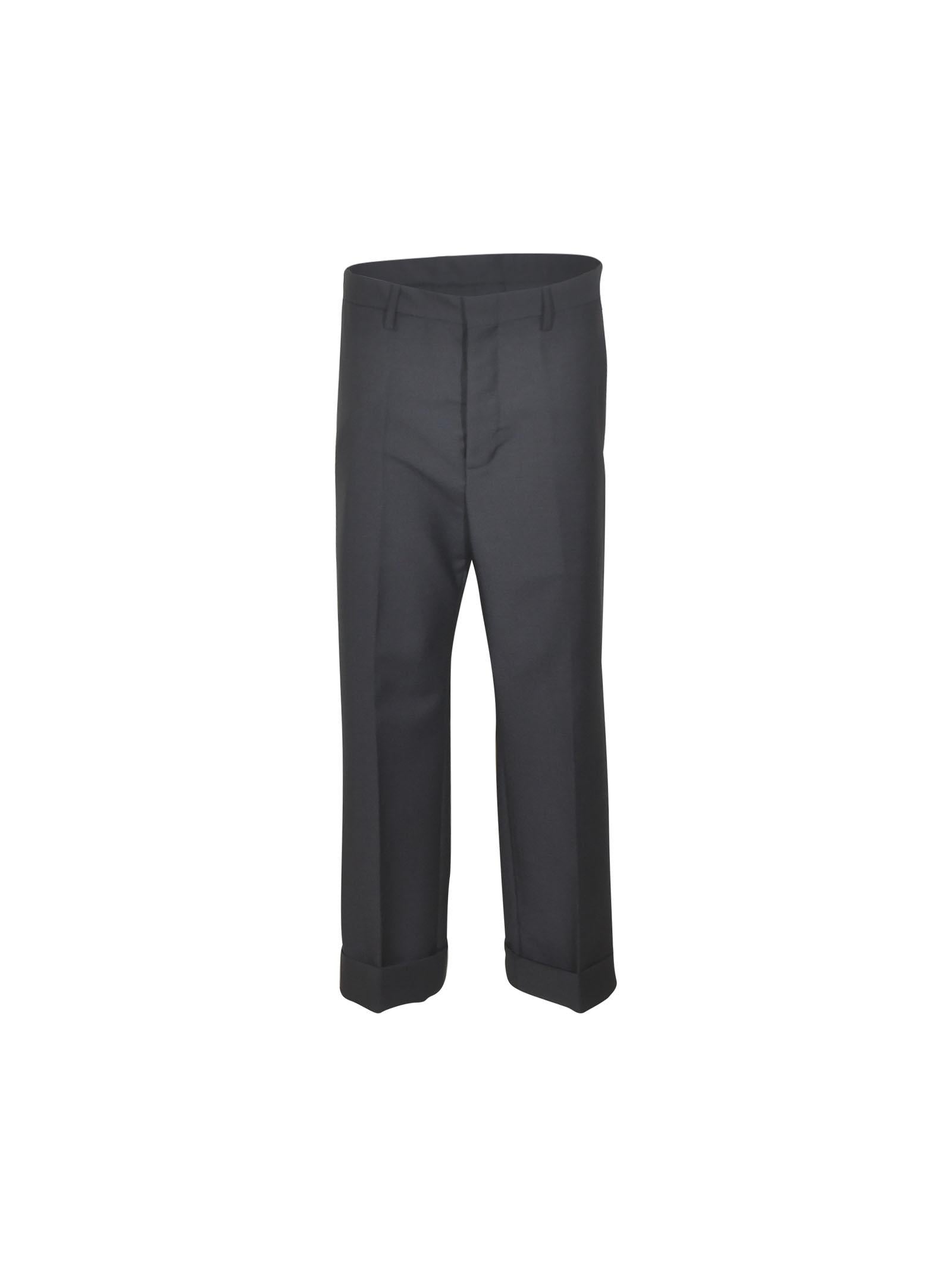 pantaloni gamba dritta risvolto 