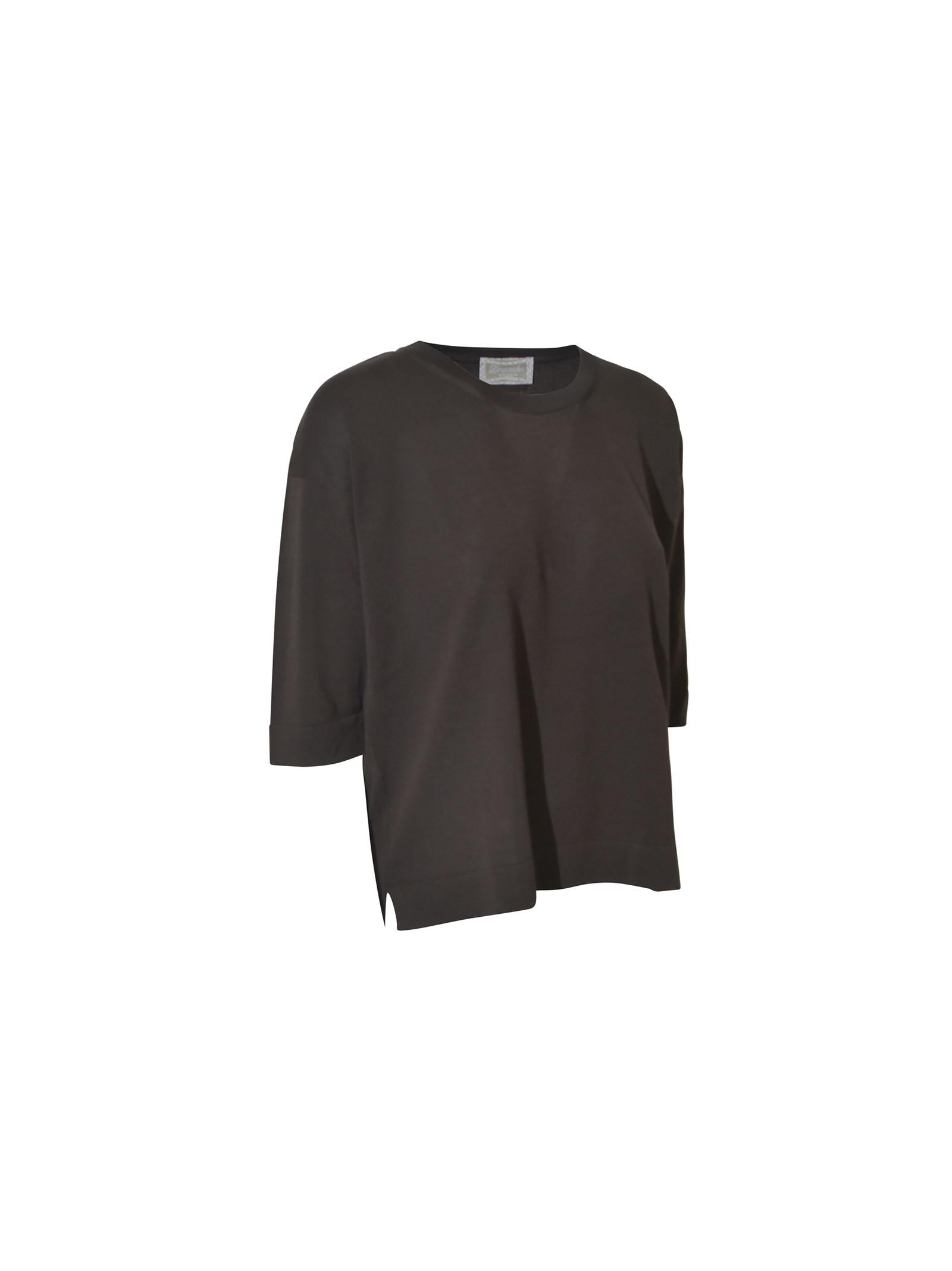 maglia girocollo m 3/4 over spacchi laterali 