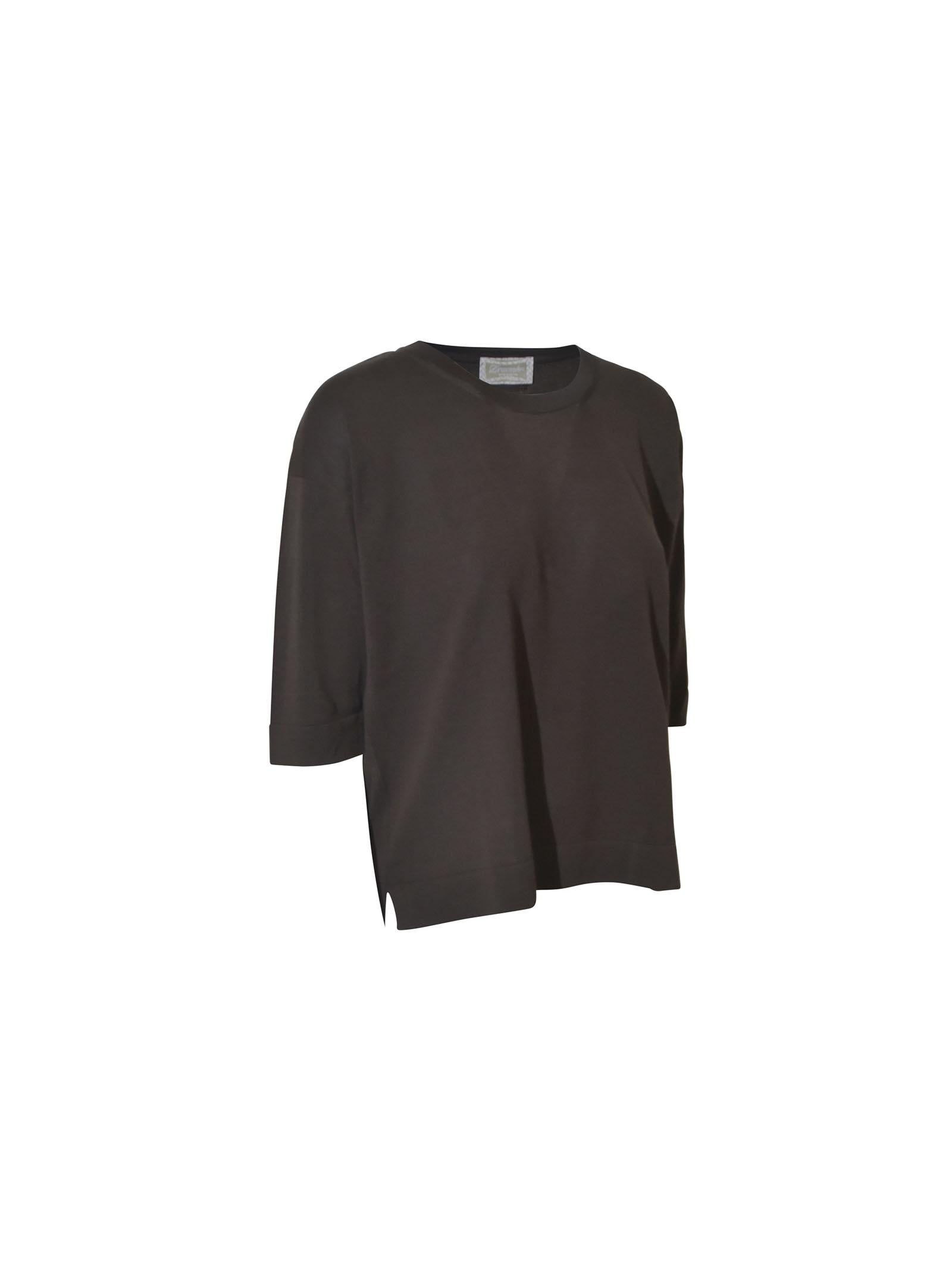 maglia girocollo m 3/4 over spacchi laterali 