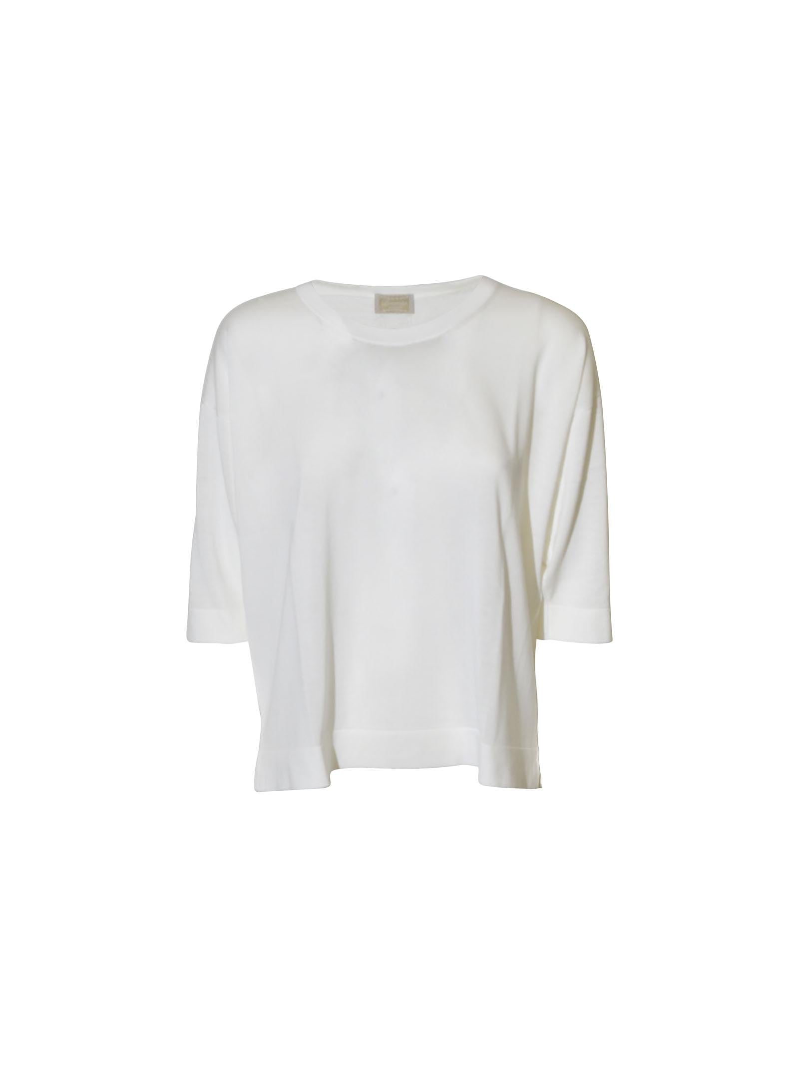 maglia girocollo m 3/4 over spacchi laterali 