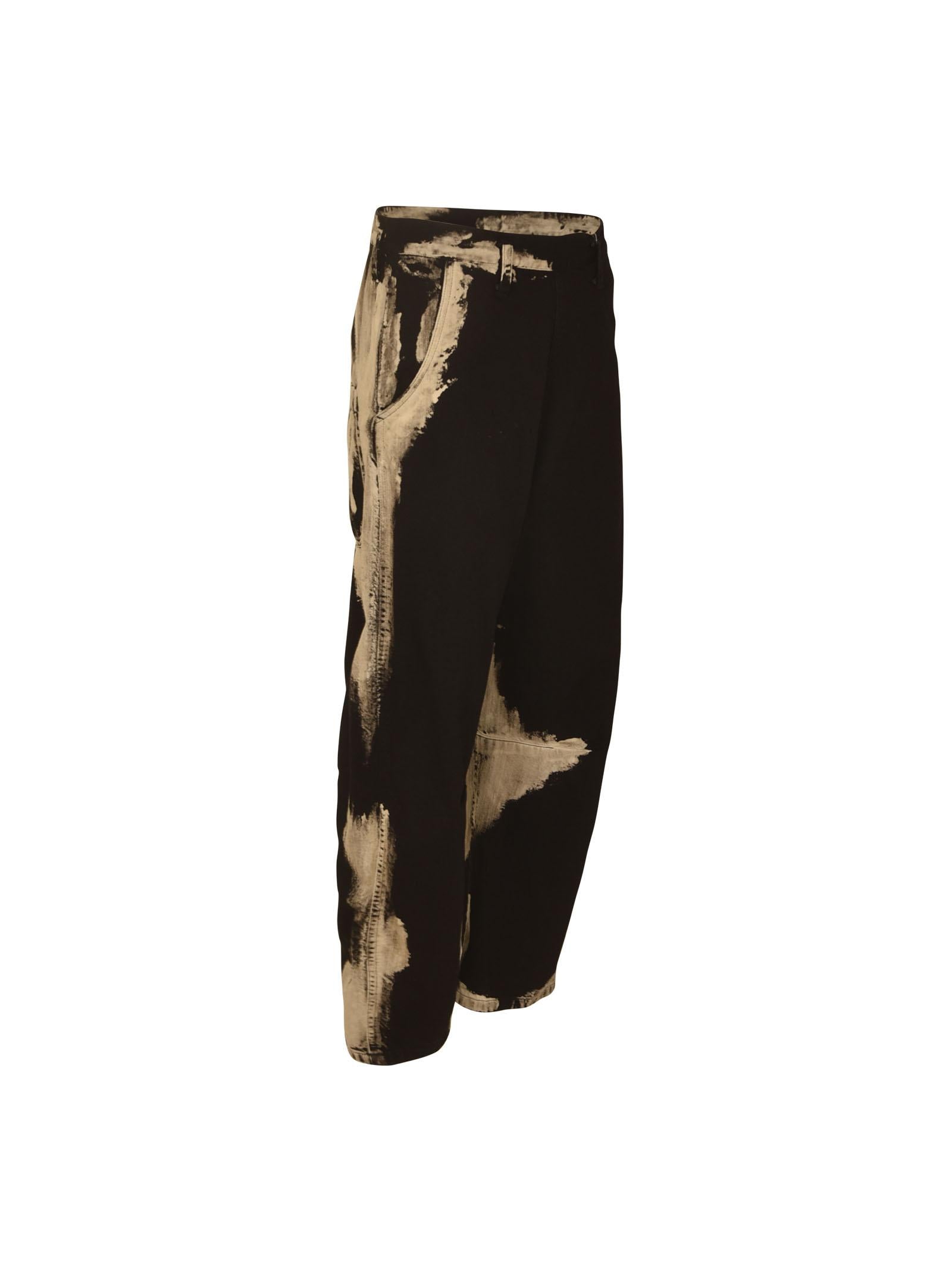 pantaloni zip laterale con schairiture 