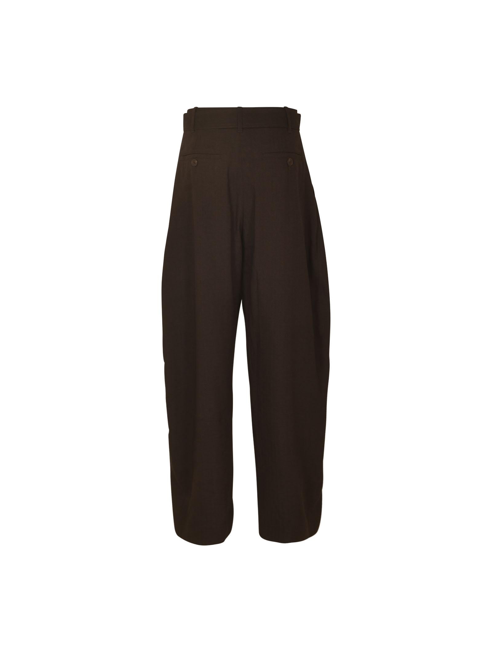pantaloni vita alta con cintura 
