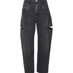 jeans con tagli laterali 