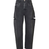 jeans con tagli laterali 