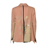 giacca kimono tradizionale con foulard vintage -fondo chiaro 