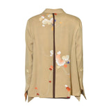 giacca kimono  doppiopetto spacco schiena fondo chiaro 