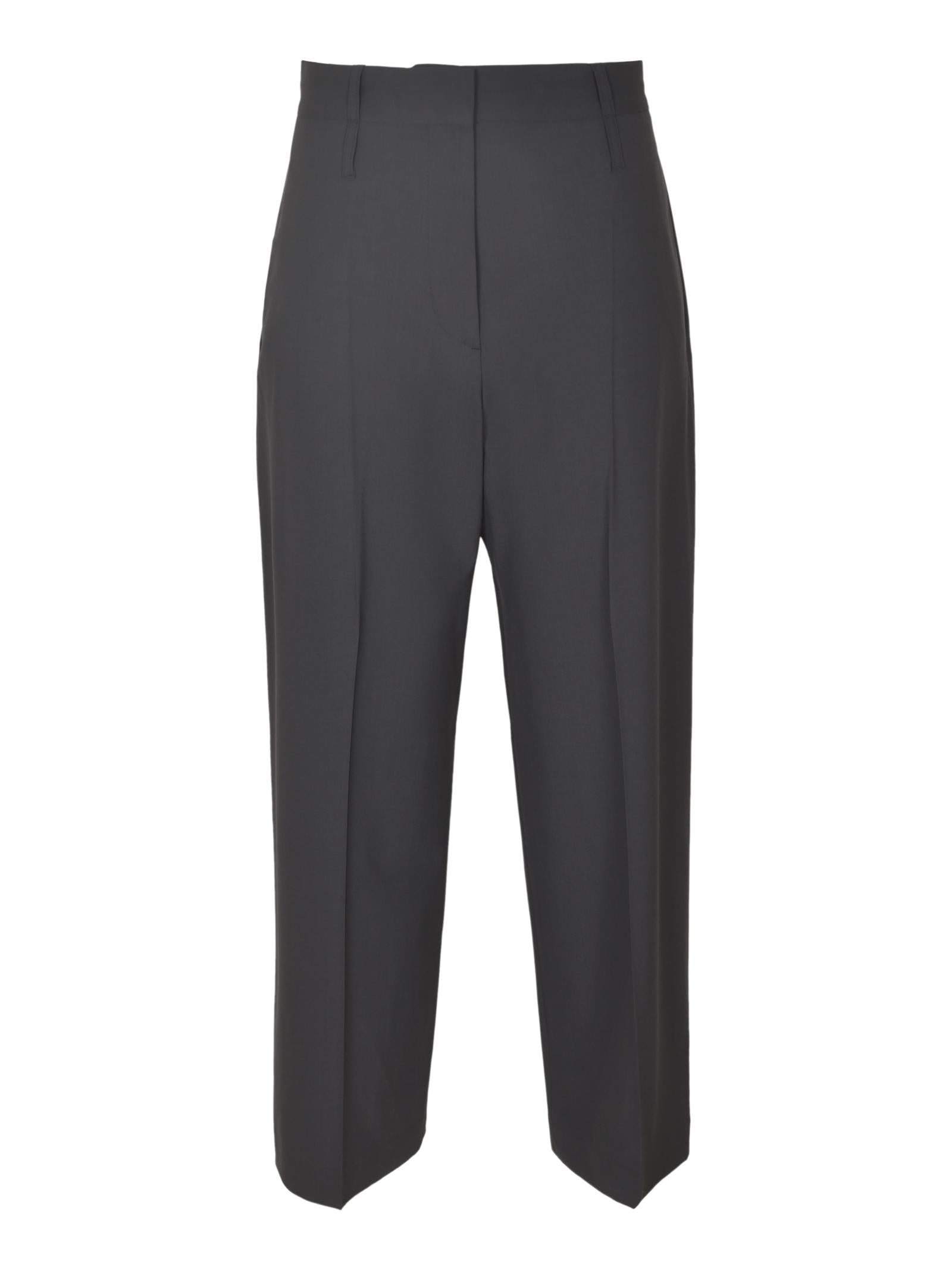 pantaloni gamba larga con pences 