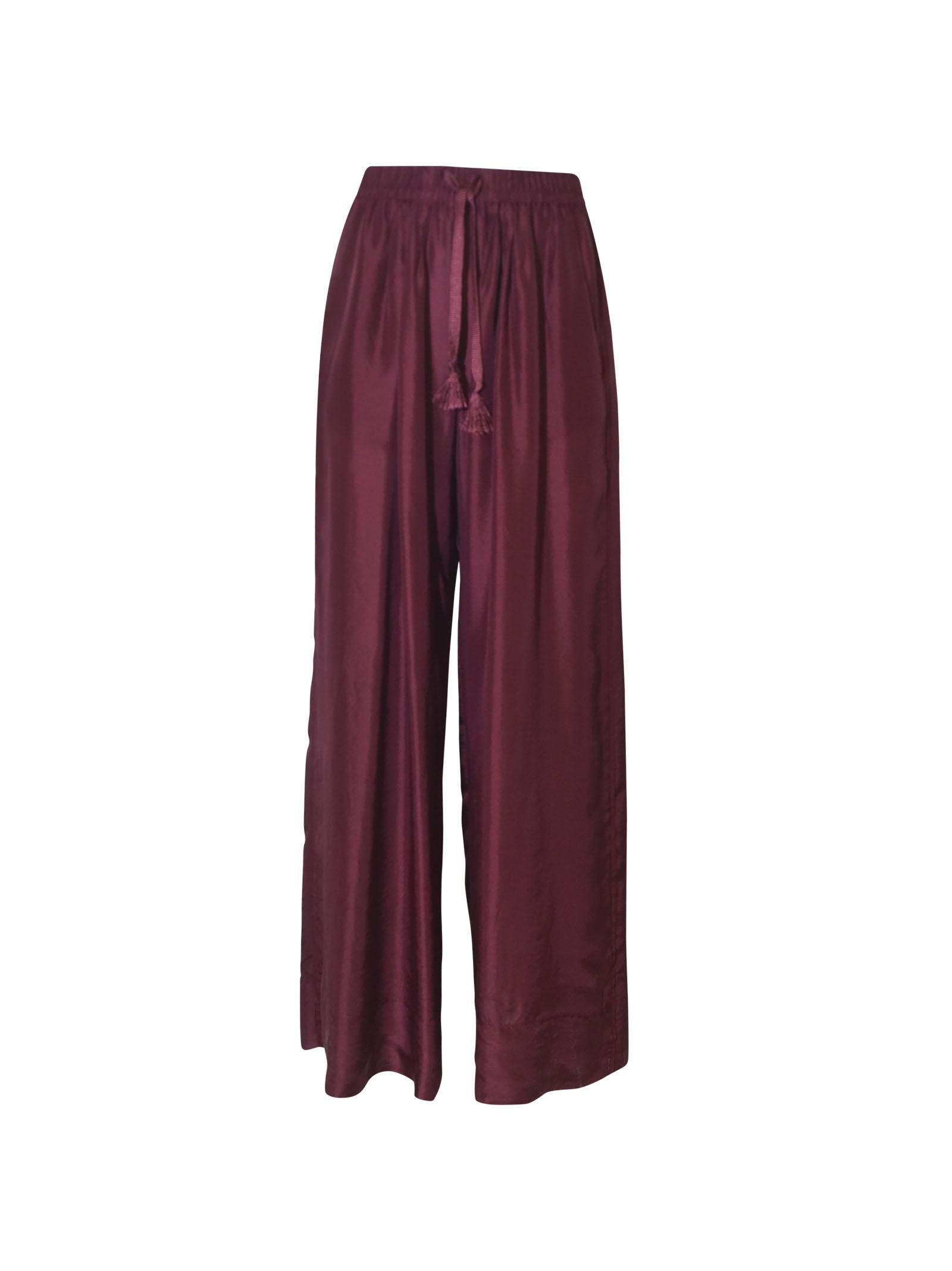 pantaloni coulisse habotai seta 