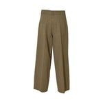 pantaloni barrel con pences gamba larga 