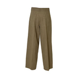 pantaloni barrel con pences gamba larga 