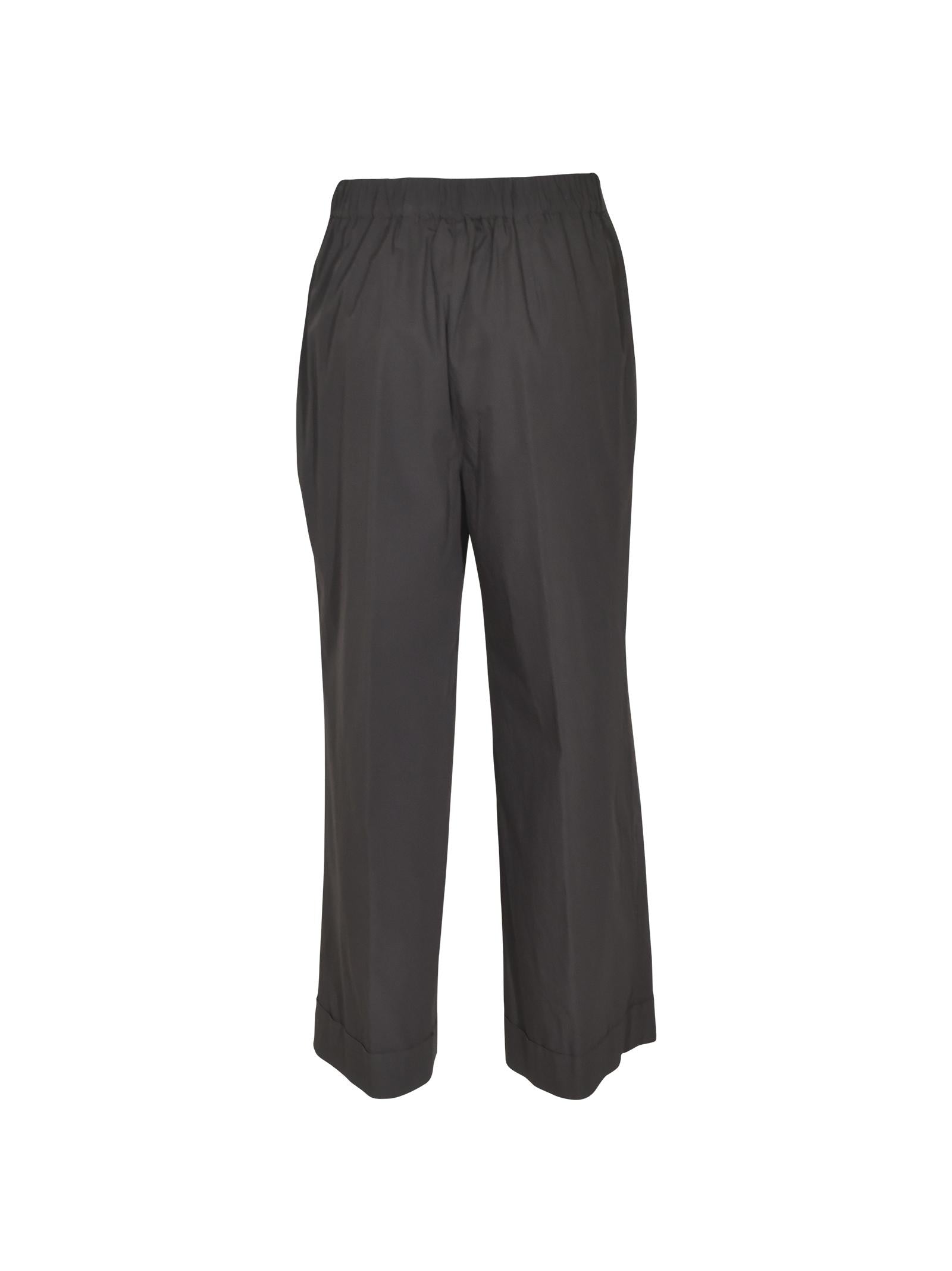 pantaloni kirk gamba larga caviglia con risvolto 
