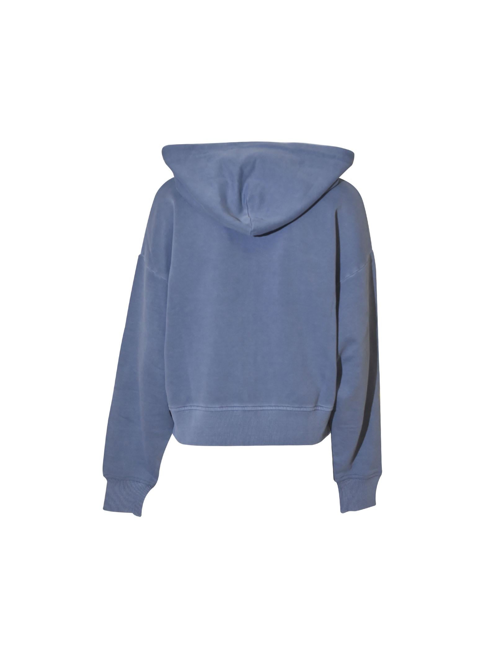 felpa zip con cappuccio 