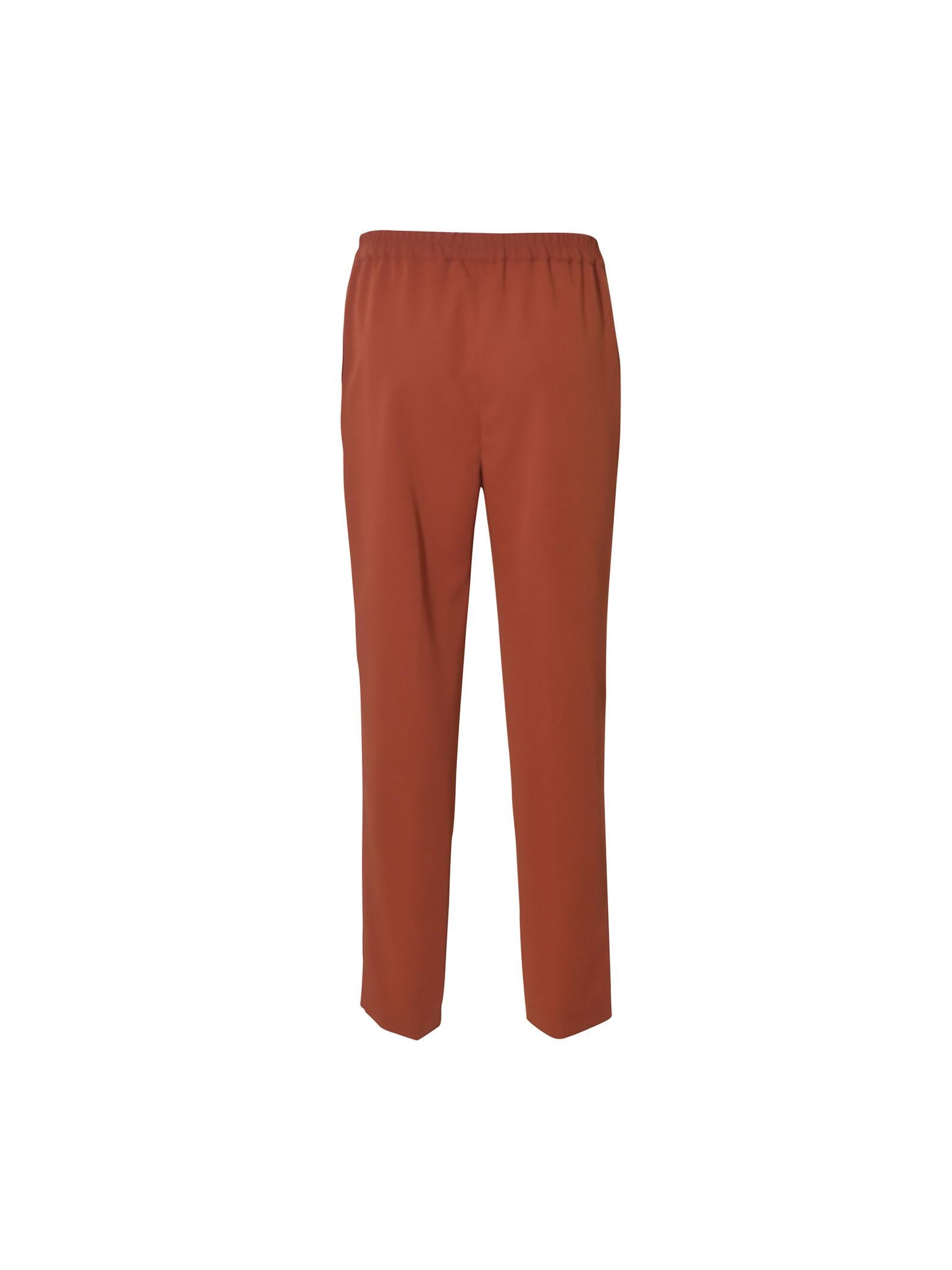 pantaloni capri con elastico gamba dritta 