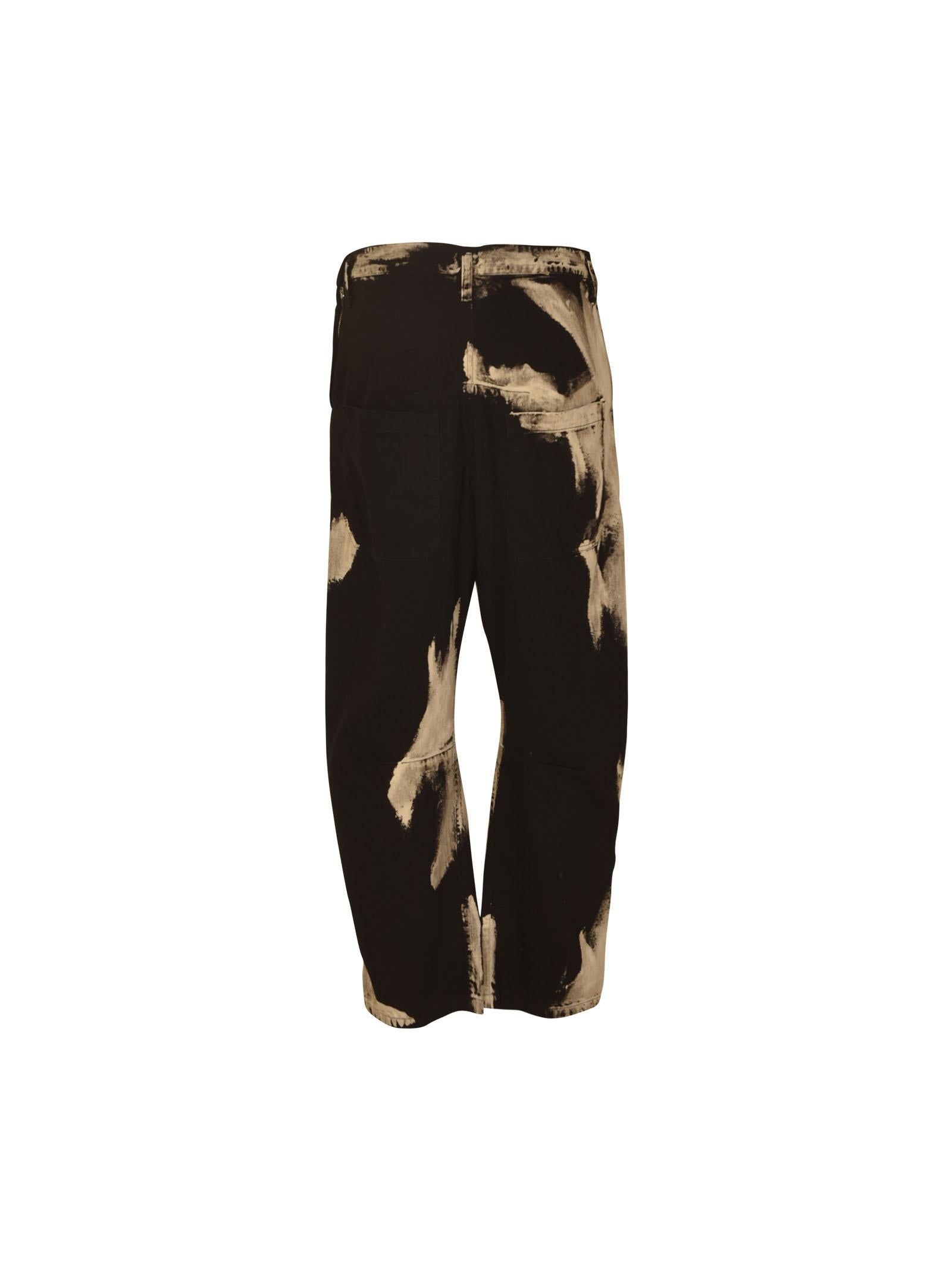 pantaloni zip laterale con schairiture 