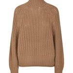 maglia collo alto a coste 