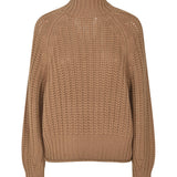 maglia collo alto a coste 