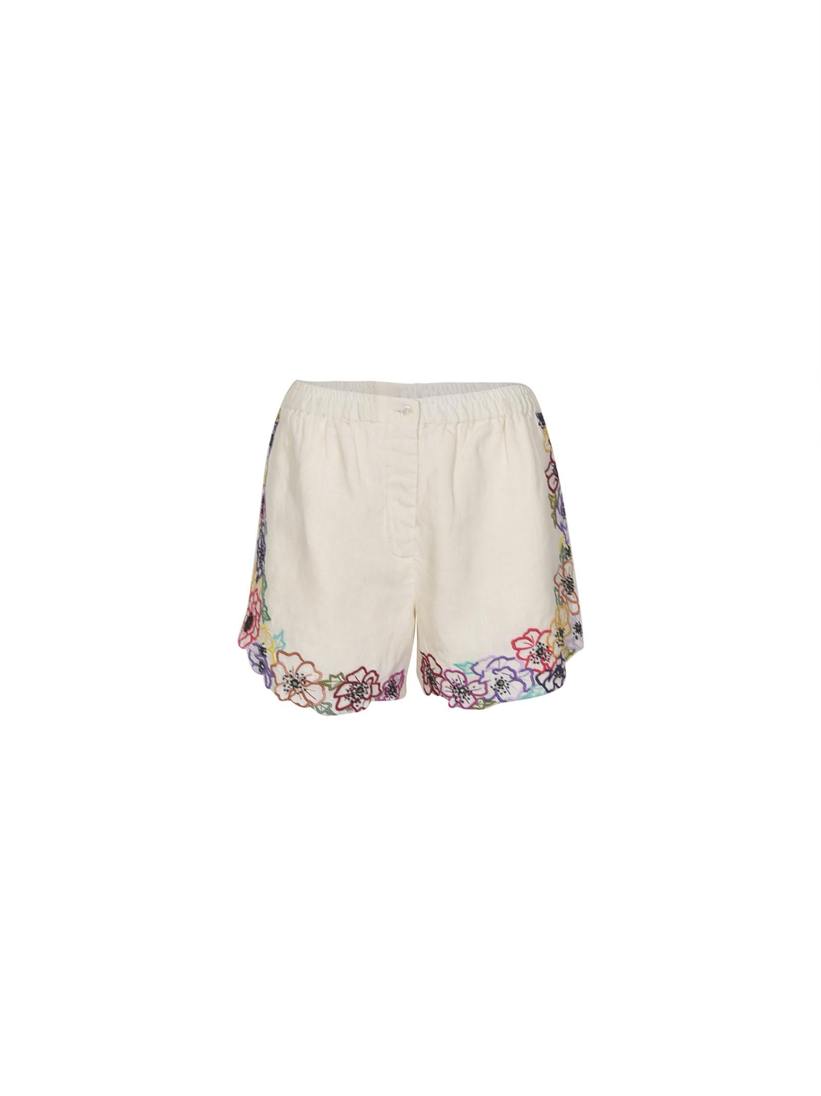 shorts con ricamo 