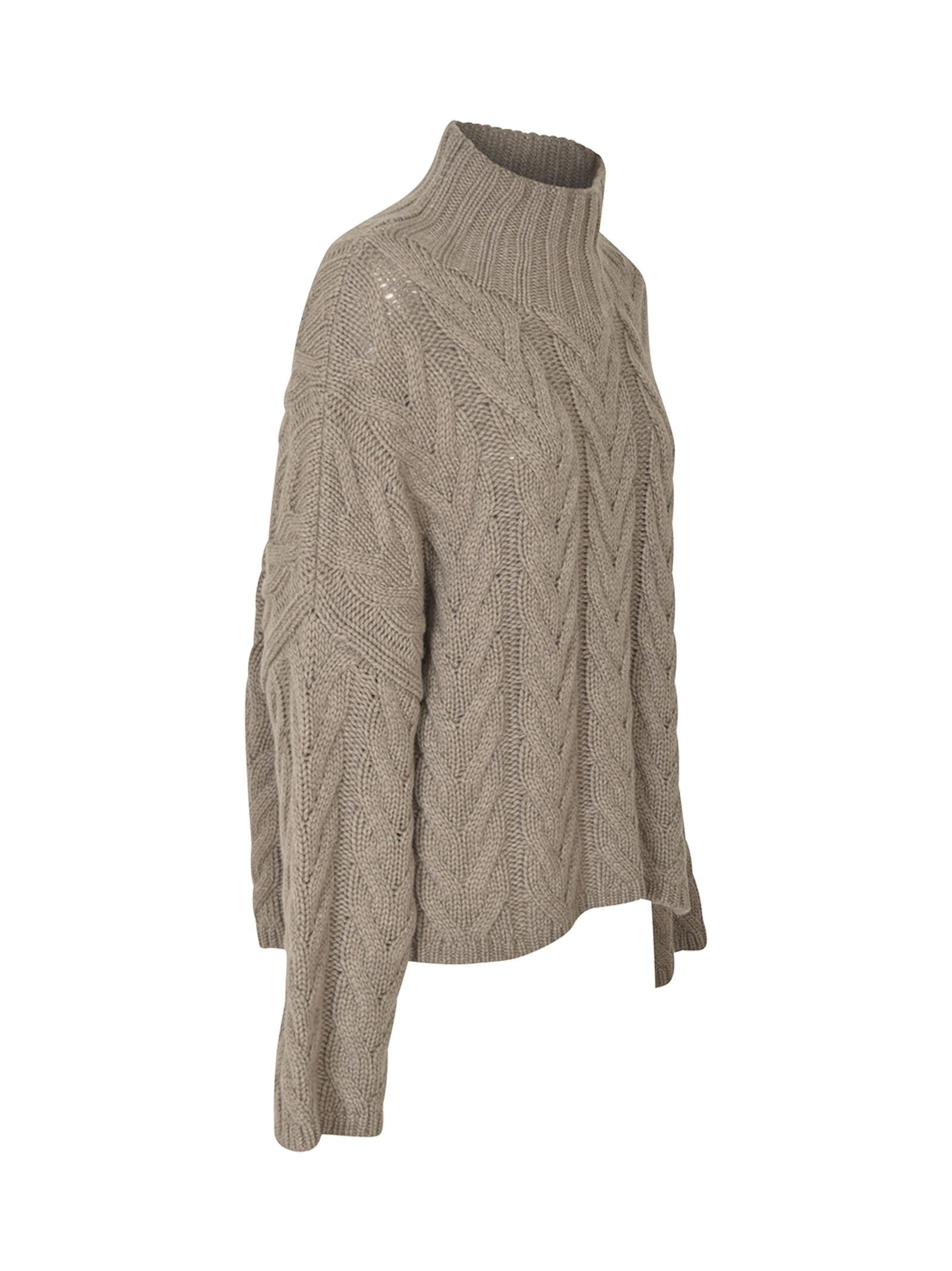 maglia collo alto trecce over crop 